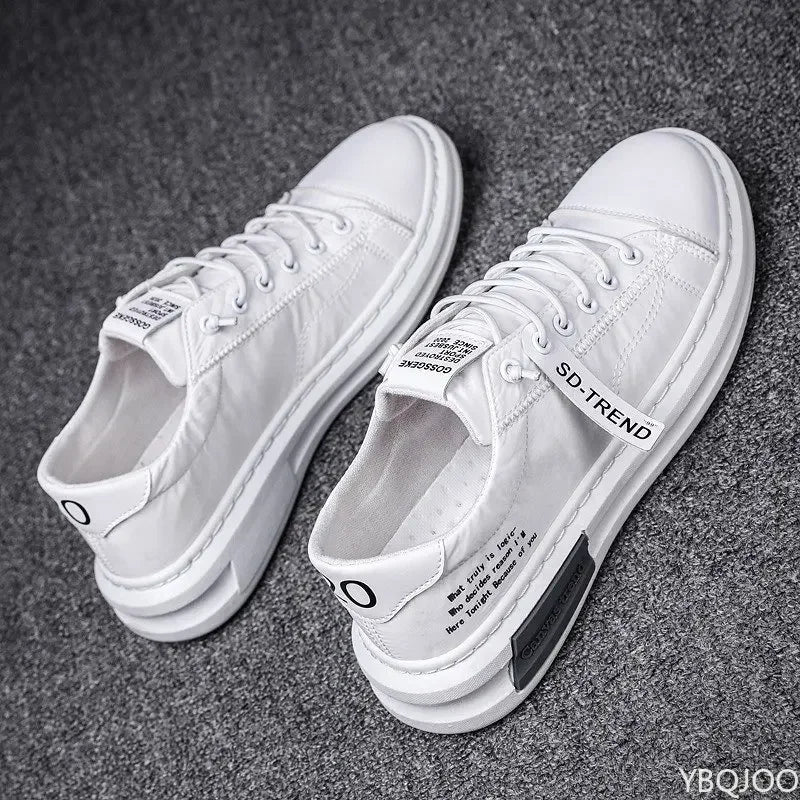 YBQJOO Men's Canvas Sneakers – Breathable Lace-Up Casual Shoes