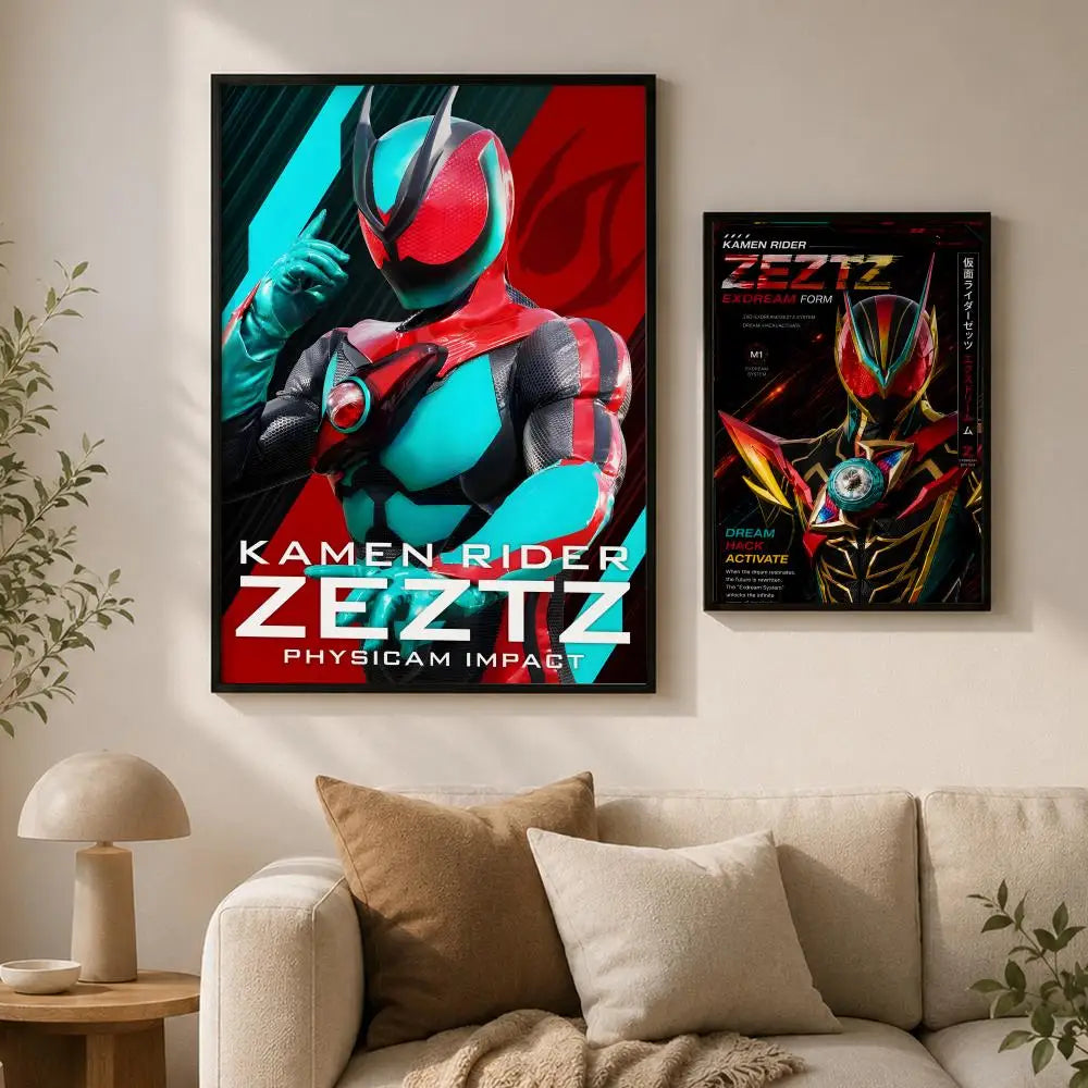 Tokusatsu ZEZTZ Waterproof Self-Adhesive HD Wall Poster Art