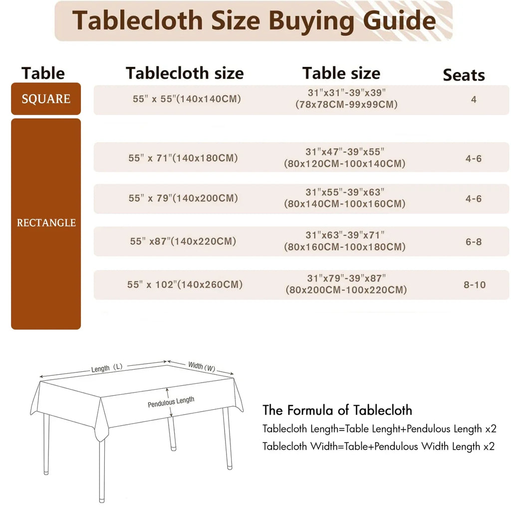 Battilo Vintage Linen Tablecloth | Waterproof Rectangle Cover