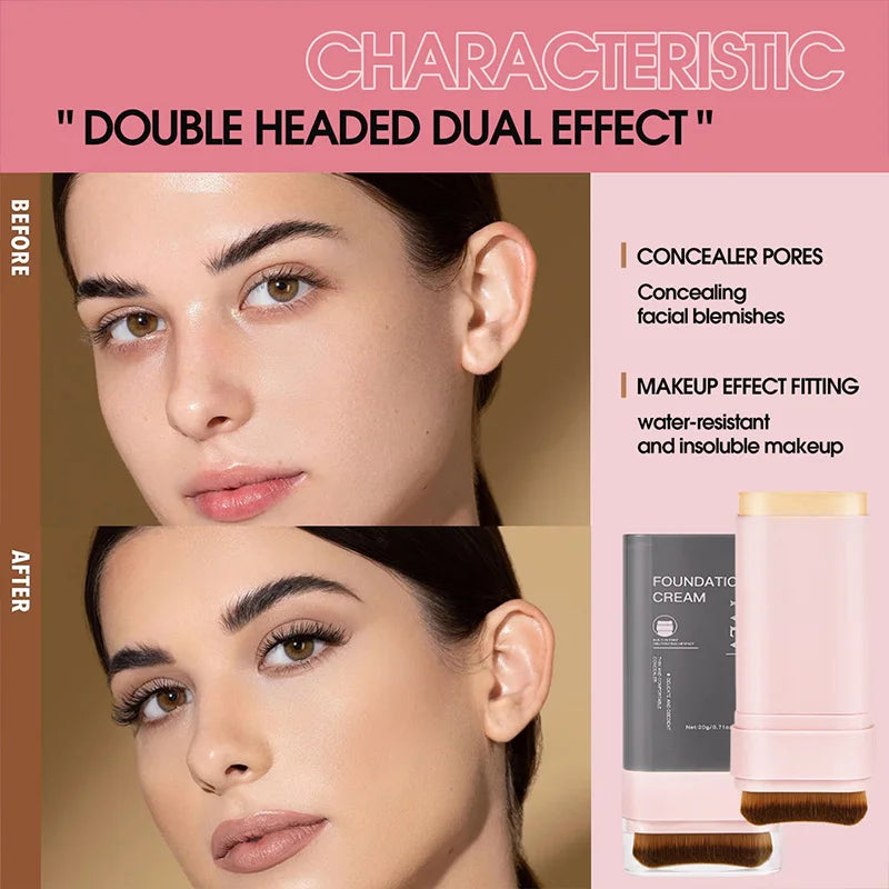 Concealing Foundation Stick 5 Shades Built-in Brush Brighten