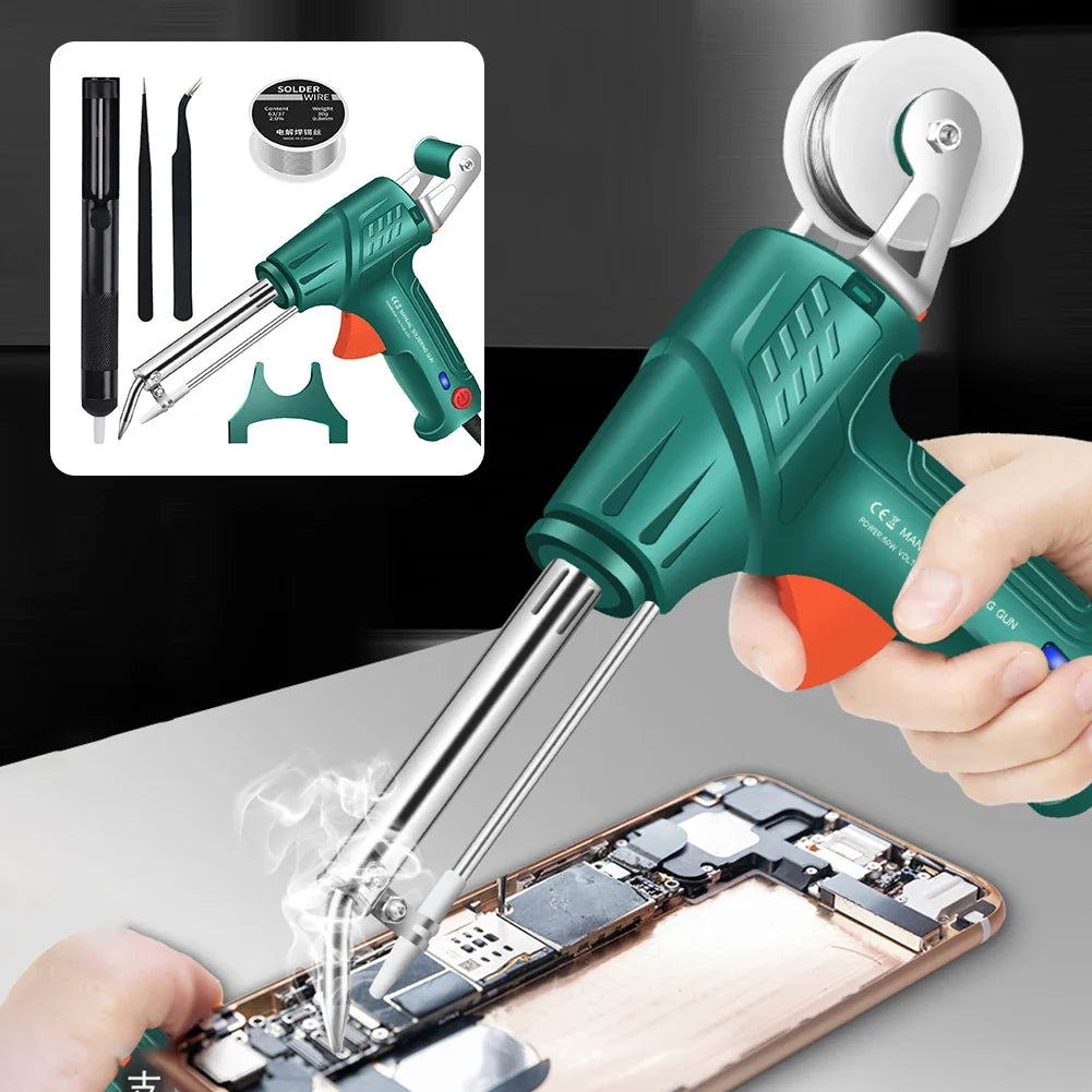 60W Electric Soldering Iron Gun – Auto Tin Feed & Fast Heat