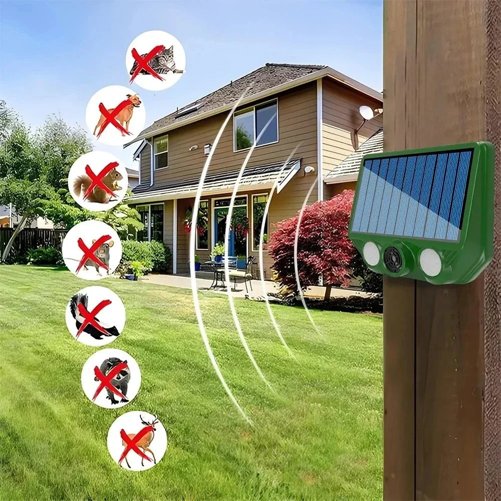 Solar Animal Repellent Device – IP66 Waterproof Pest Control