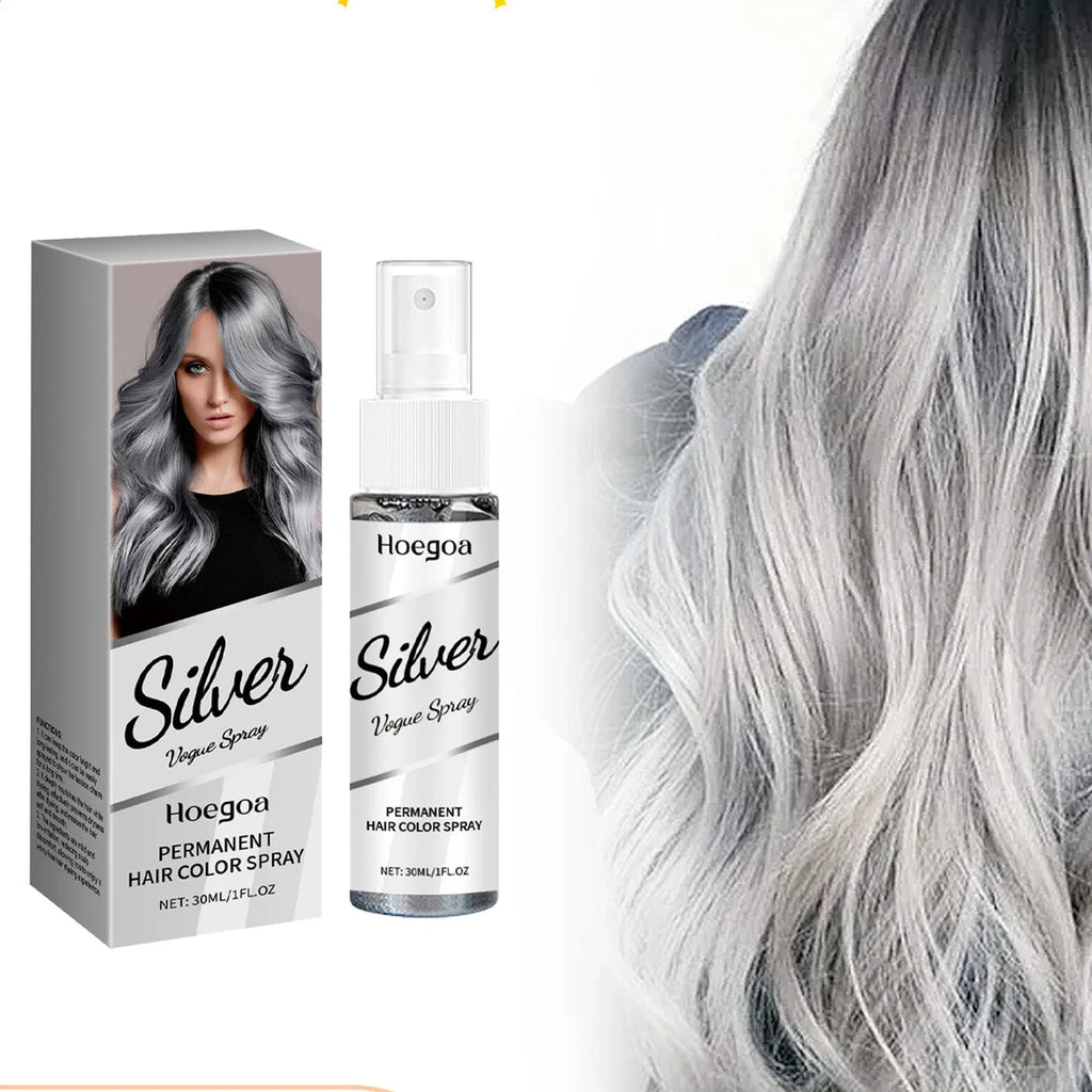 HOEGOA Silver Gray Hair Dye Spray | Nourishing Grandma Grey