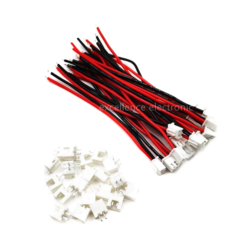 100 50 20 10 5sets JST 2 54 XH 2-Pin Male Female Connector Plug Soft