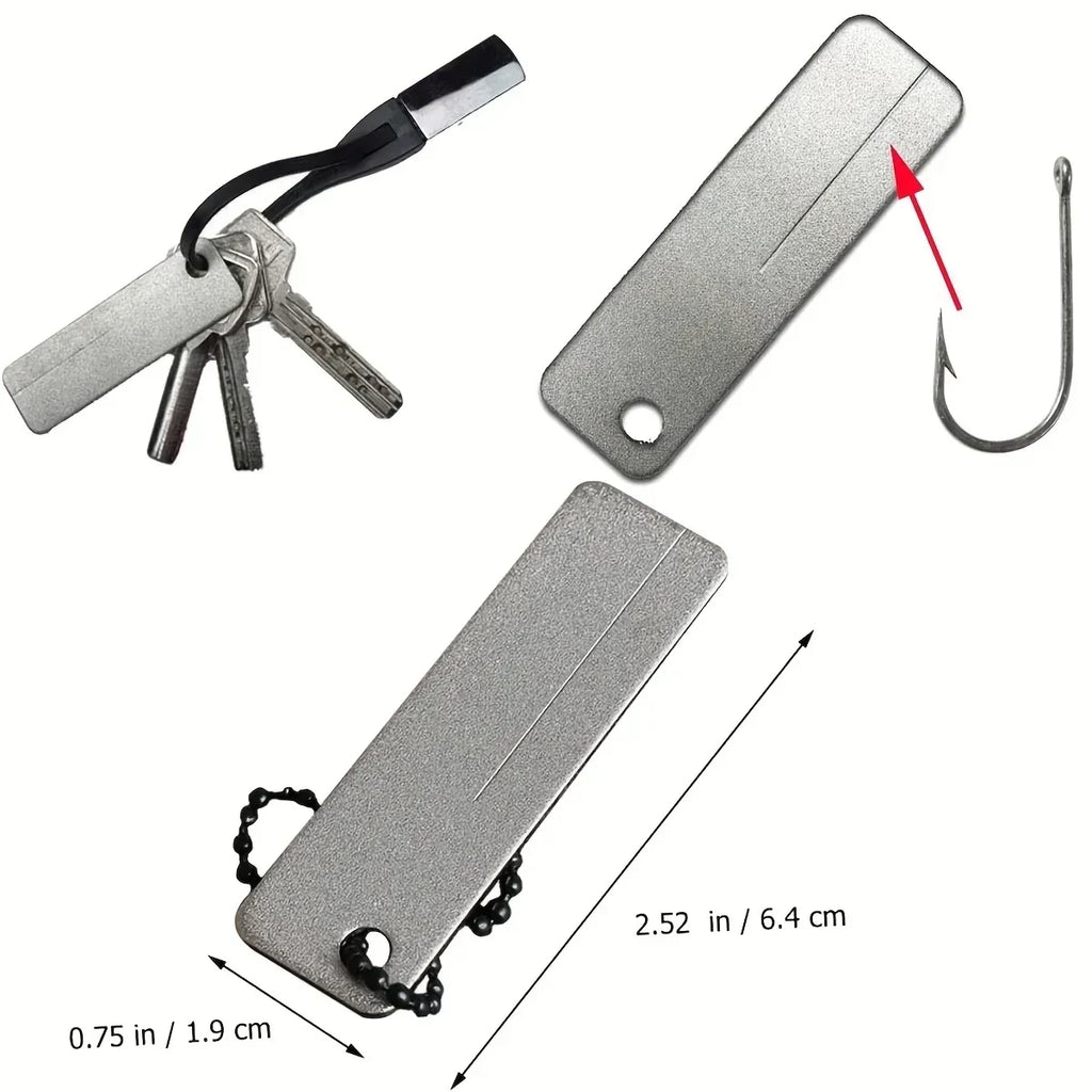 Mini Diamond Knife Sharpener Keychain | Camping Pocket Tool