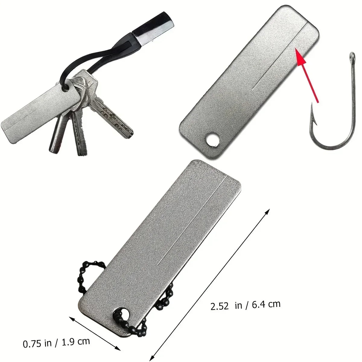 Mini Diamond Knife Sharpener Keychain | Camping Pocket Tool