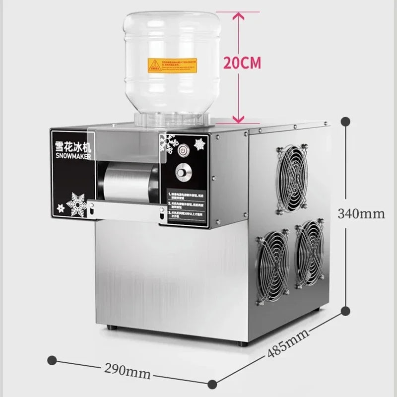 Commercial Snowflake Ice Shaver Machine 180KG/24h | Bingsu Maker