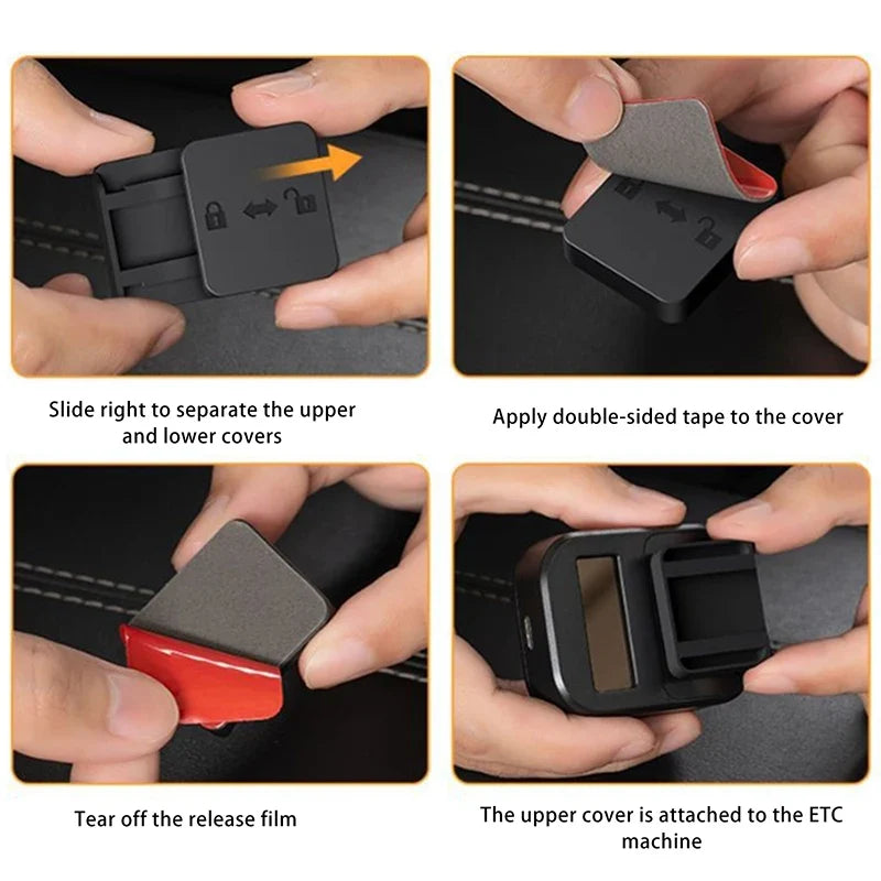Compact Car Toll Pass Holder – Adhesive Windshield ETC Bracket