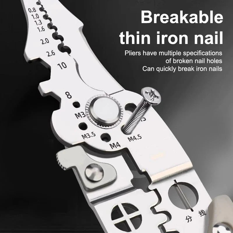 Wire Stripper Cable Cutter Pliers – Non-Slip Metal DIY Tool