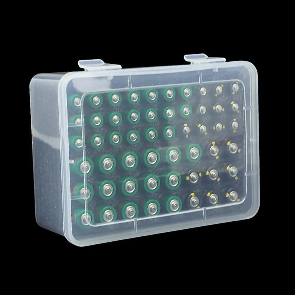 AA AAA Battery Storage Case – 54-Slot Organizer Box