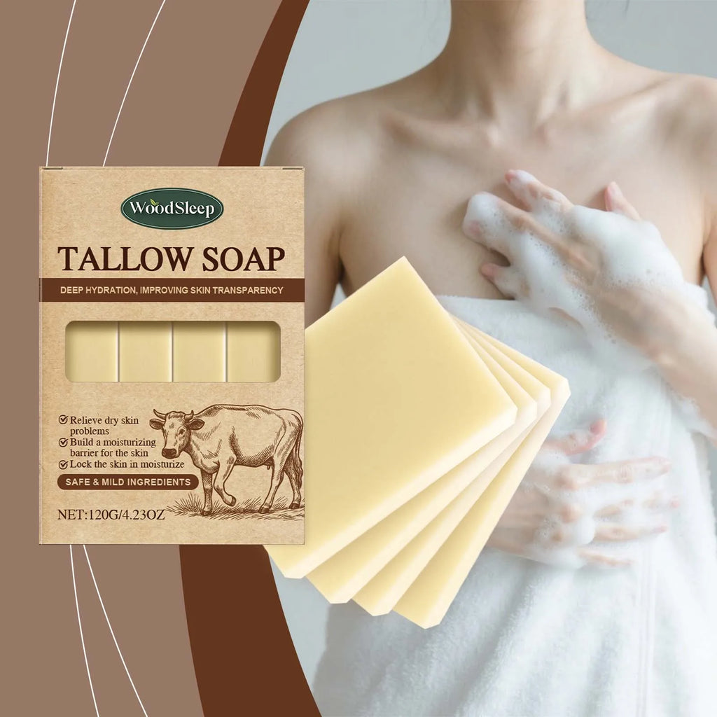 OceAura Grass-Fed Tallow Soap Bar – Face & Body Cleanser
