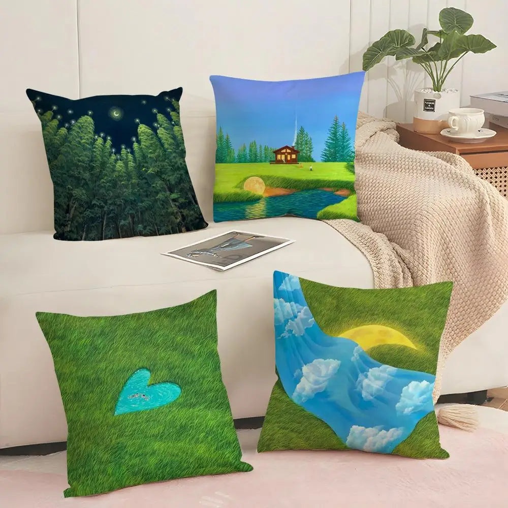 Breathable Linen Cushion Cover | Animal Print Pillowcase