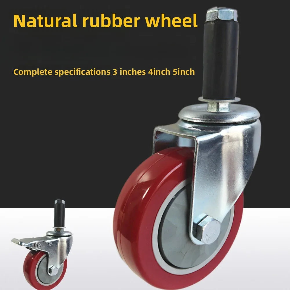 3/4/5" Polyurethane Swivel Caster Wheels with Lock & Ball Bearing