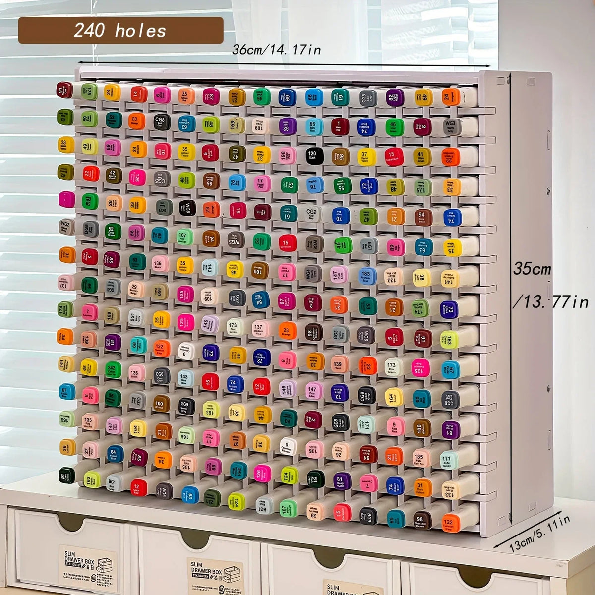 Acrylic Multi-Tier Marker Pen Storage Rack | Large Capacity