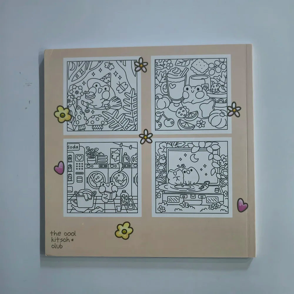 Froggy Days Kawaii Frog Coloring Book Adorable Adventures Relaxing