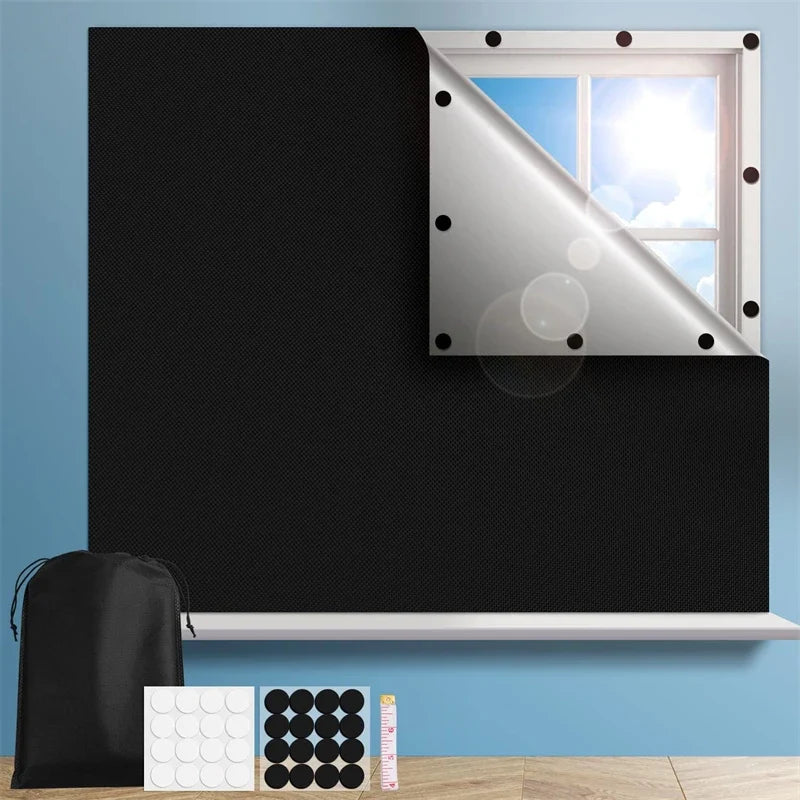 Self-Adhesive Pleated Blinds – Half Blackout Window Shades