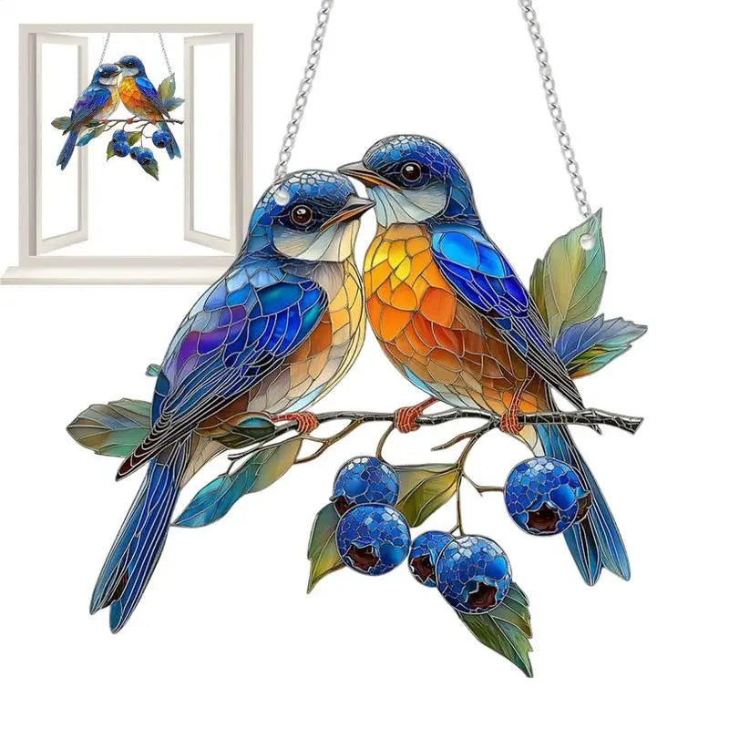 Dangling Bird Ornaments Light Catcher 2D Acrylic Birds Centerpiece
