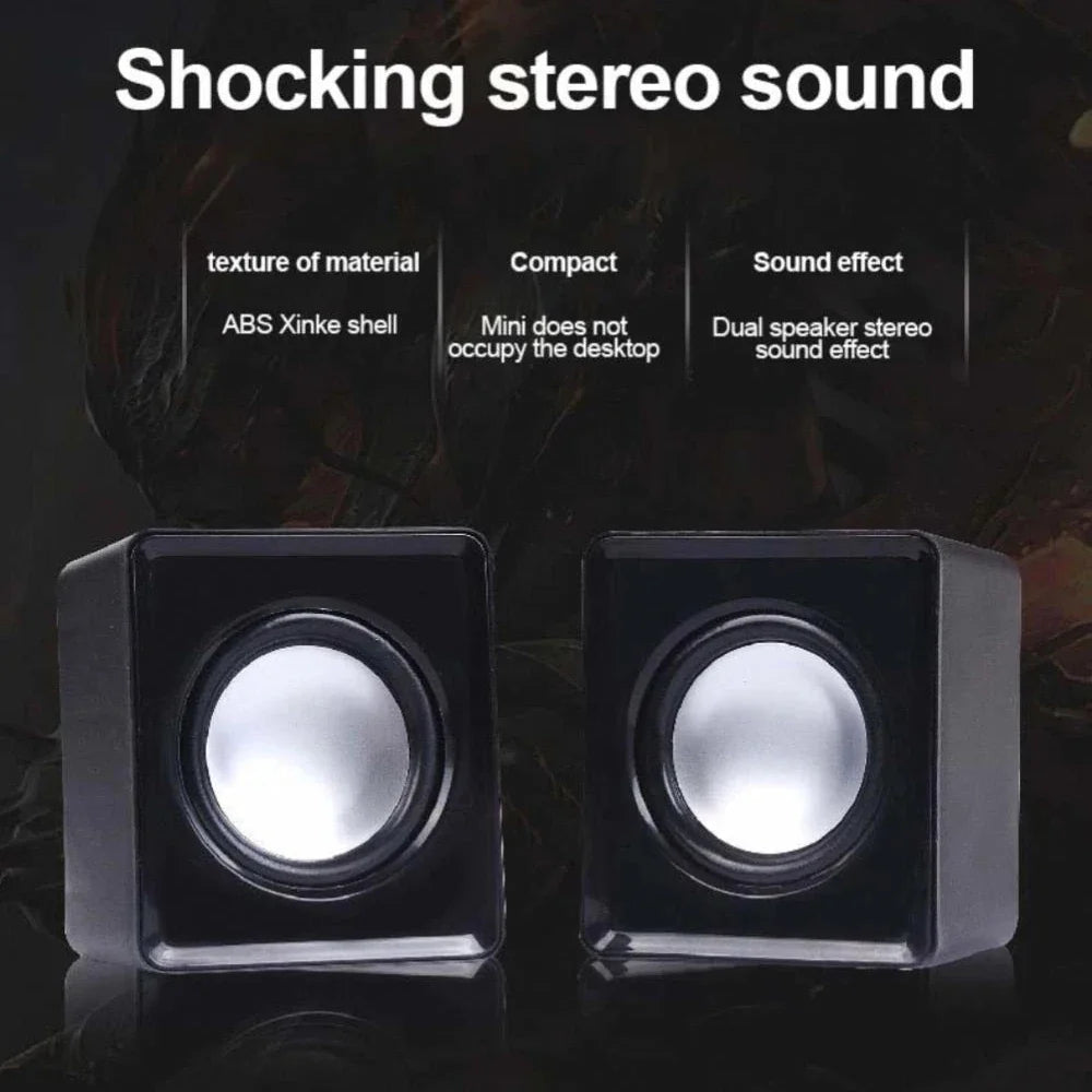 AyeBeau Mini USB Computer Speakers 2.0 Stereo – PC & Laptop