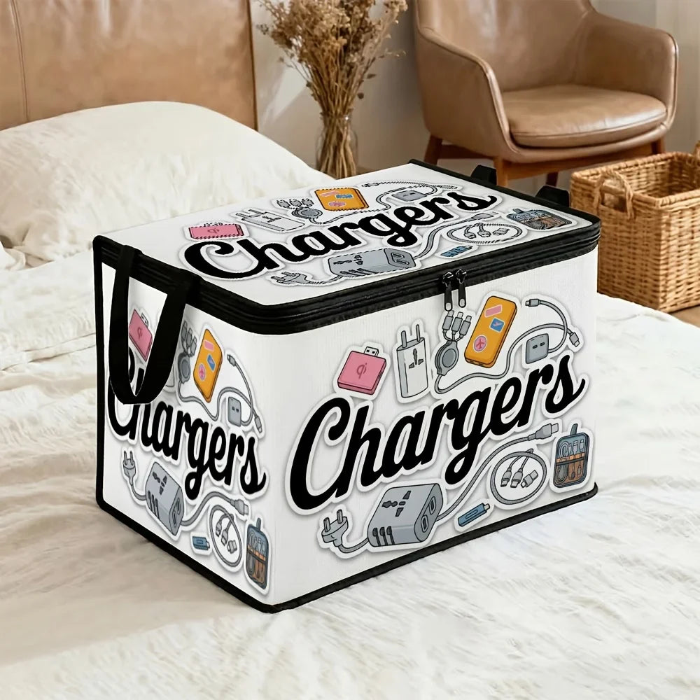 Foldable Zipper Storage Box with Lid – Fabric Organizer