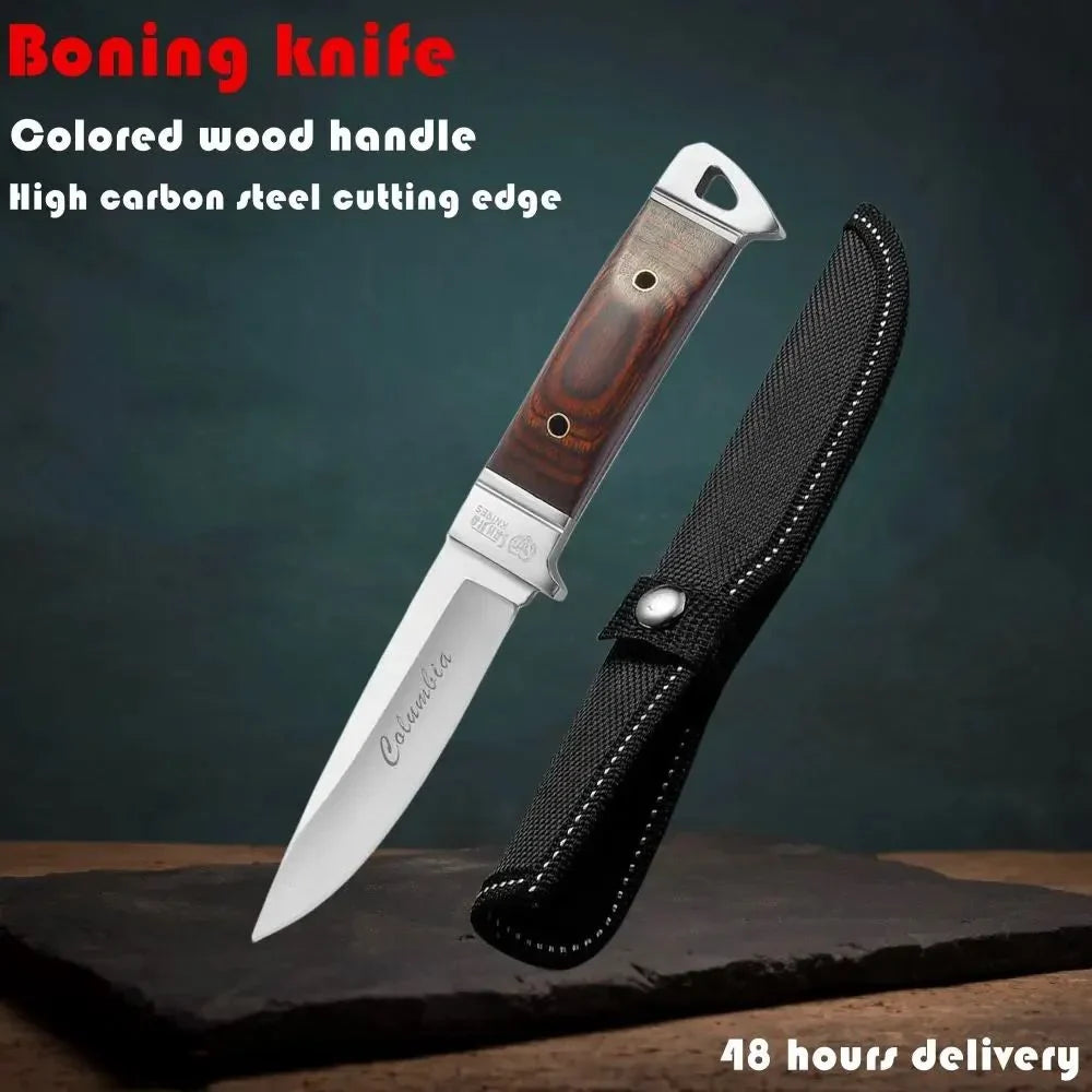 Handmade Forged Boning & Cleaver Knife – Stainless Steel Wood Handle