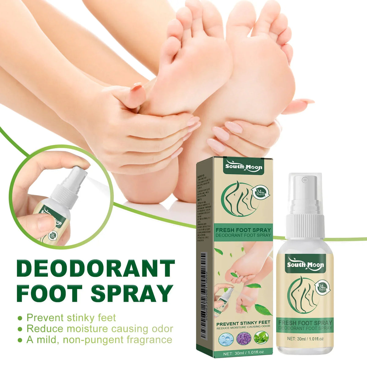 South Moon Lavender Aromatherapy Foot Spray | Fresh Foot Mist