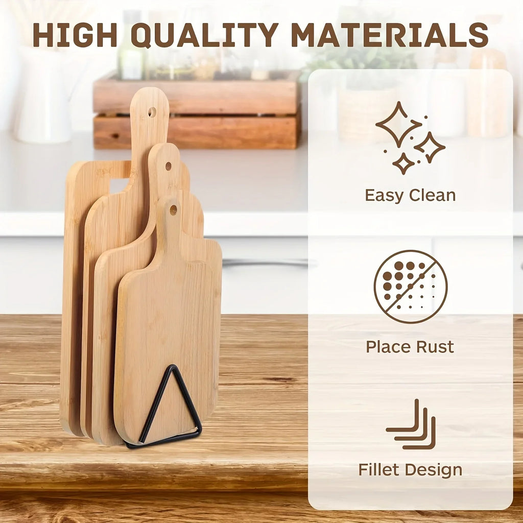 Heavy Duty Metal Cutting Board Rack & Pot Lid Holder