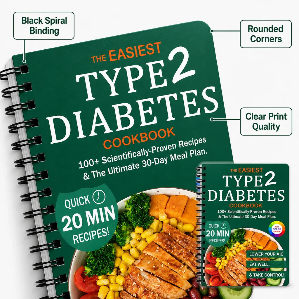 2 Cookbook A5 Spiral Guide 100+ Quick Recipes 30-Day Meal Routine