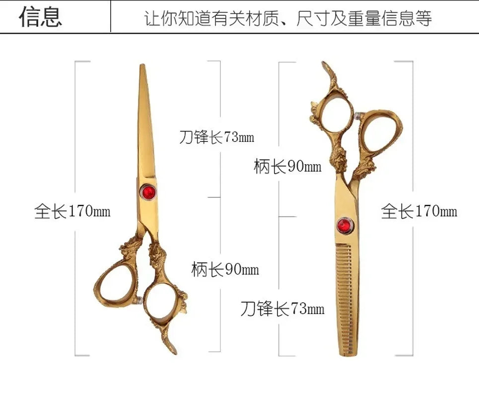 Professional Hair Cutting Scissors 5.5" & 6.0" Salon Shears