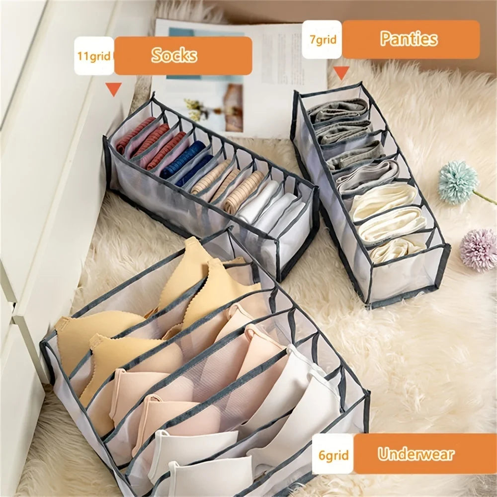 Sock Underwear Organizer Divider Collapsible Closet Storing Socks