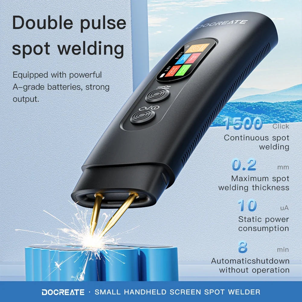 HU-10B Handheld Spot Welder 3360W 800A 1 4 Screen Auto Manual Dual