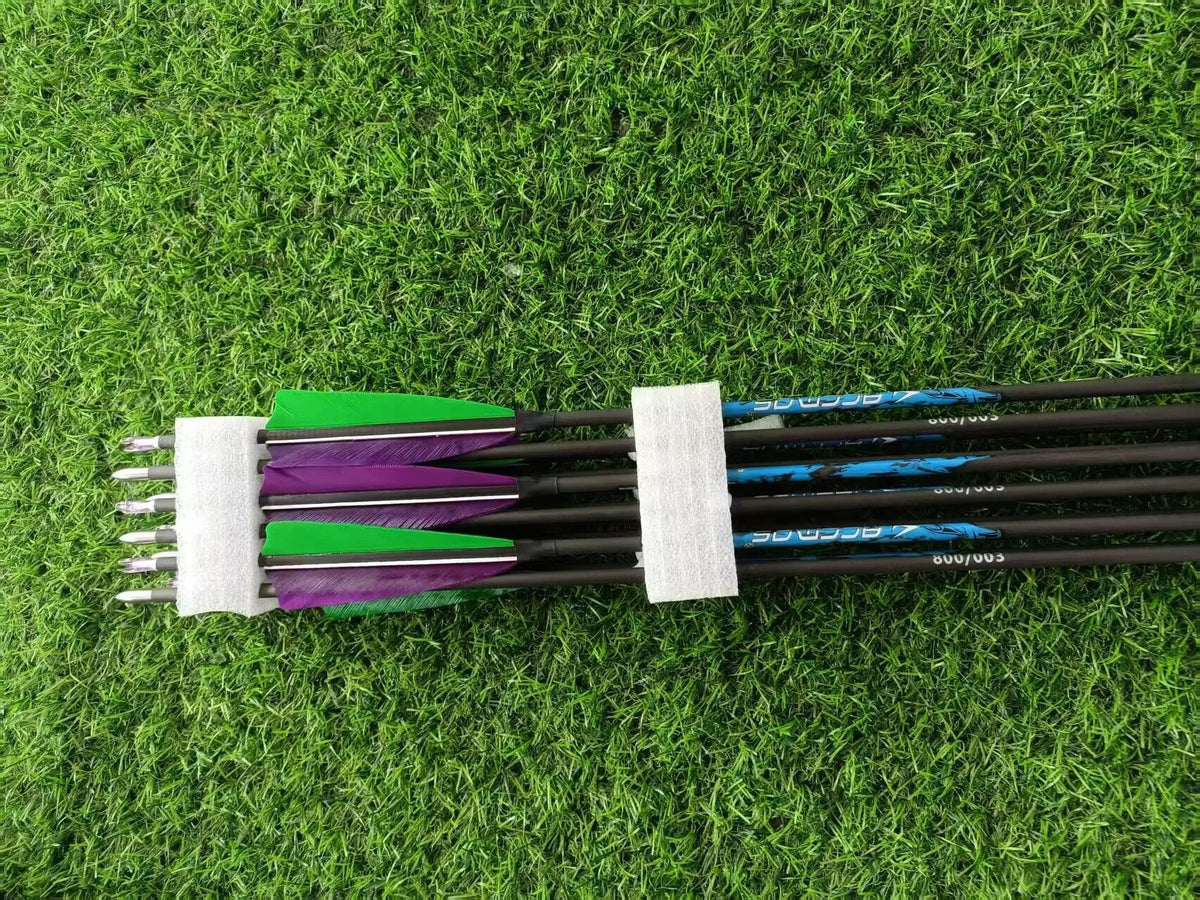 ID4 2 True Feather Arrow Archery Hunting Shooting Pure Carbon Spine