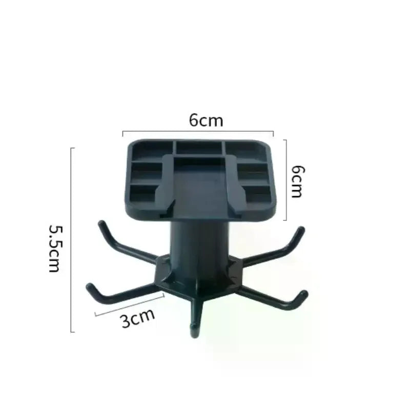 Under Cabinet Utensil Hanger – 360° Rotating 6-Hook Organizer