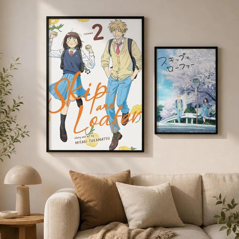 Skip and Loafer Anime Poster – Waterproof Peel-and-Stick PVC Art