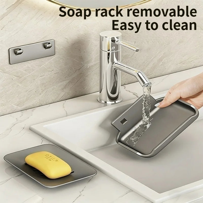 No-Drill Bathroom Corner Rack – Soap & Shampoo Storage Shelf