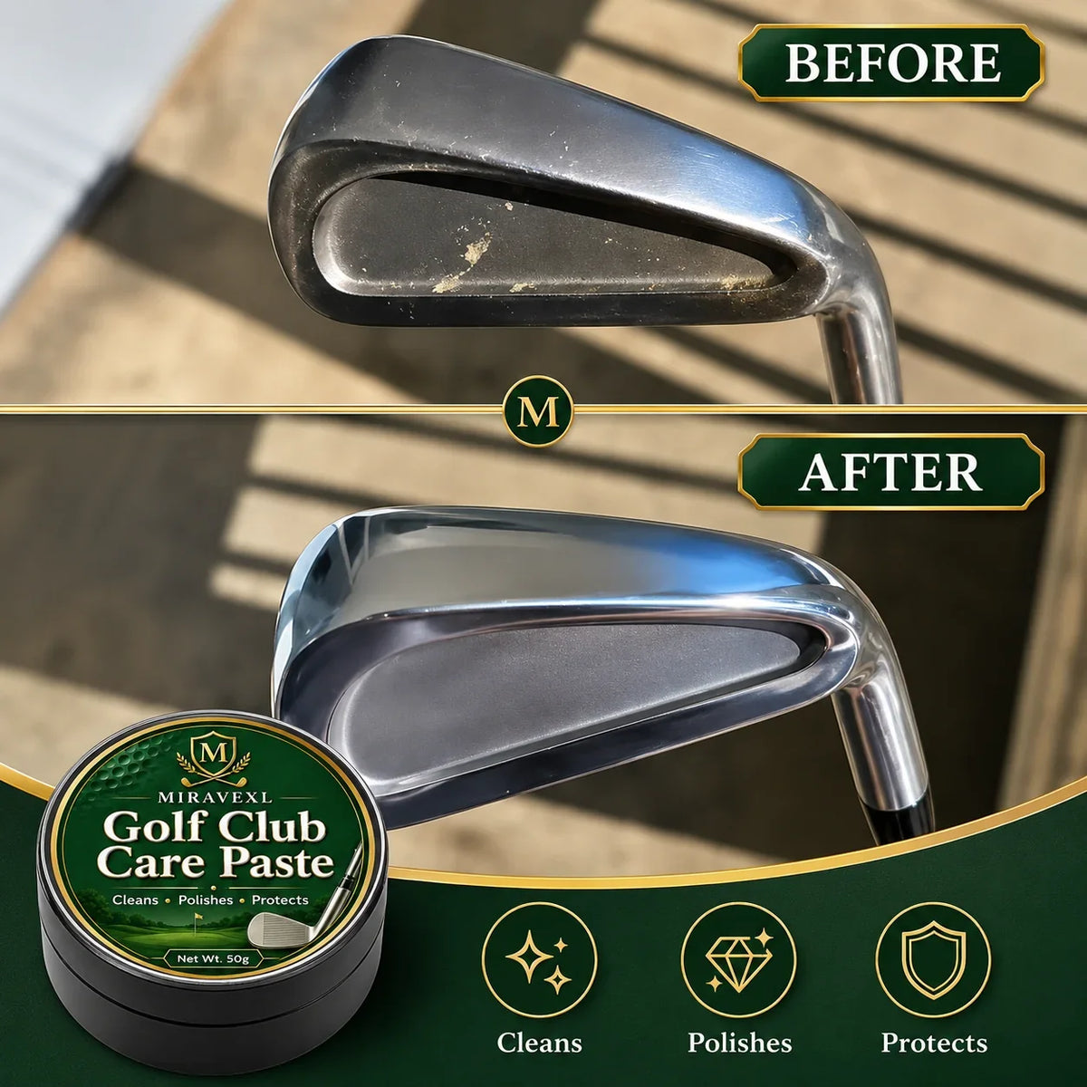 MIRAVEXL Golf Club Care Paste Kit – Polish & Clean Clubs