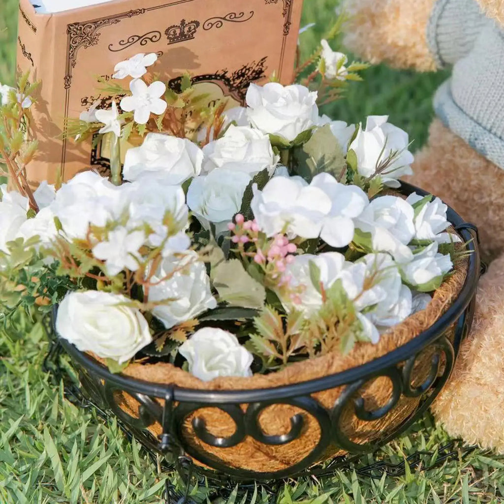 Resin Hanging Flower Pot with Chain | Outdoor Planter Basket