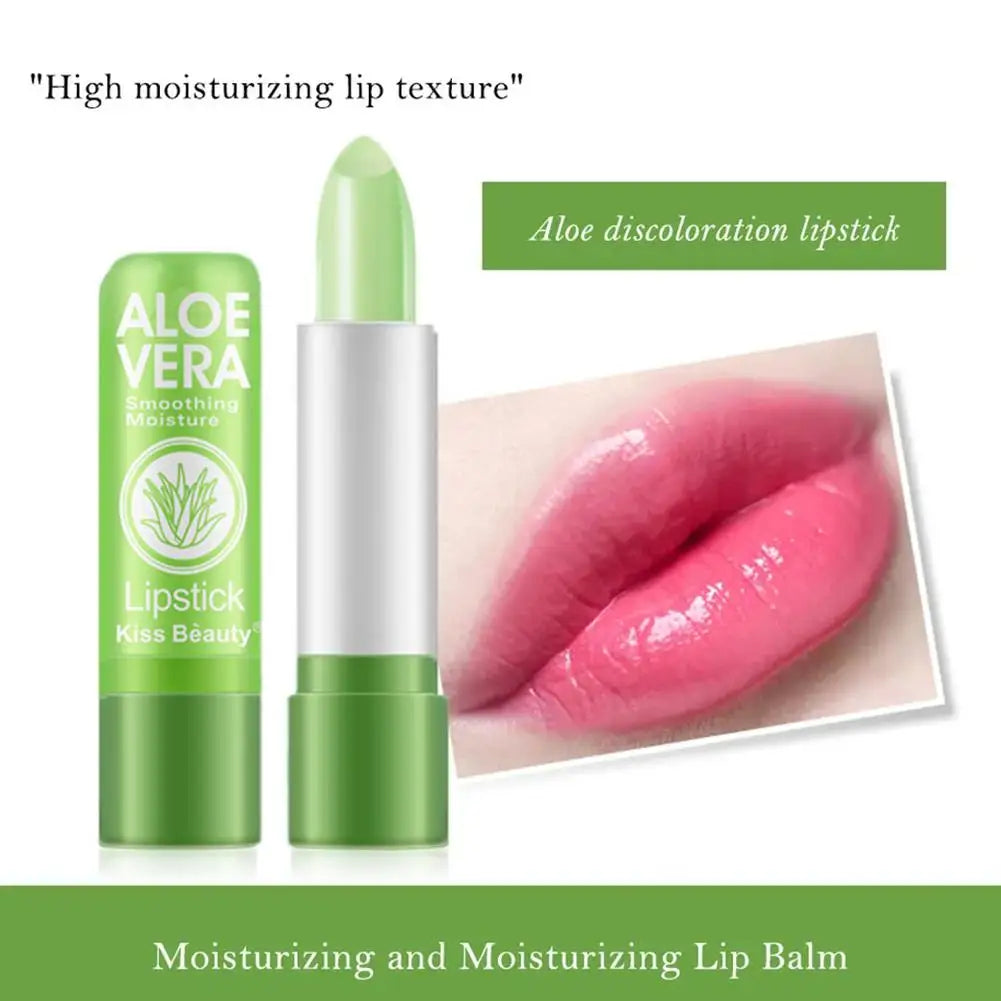 Aloe Vera Color-Changing Lipstick – Moisturizing Lip Balm 2pk