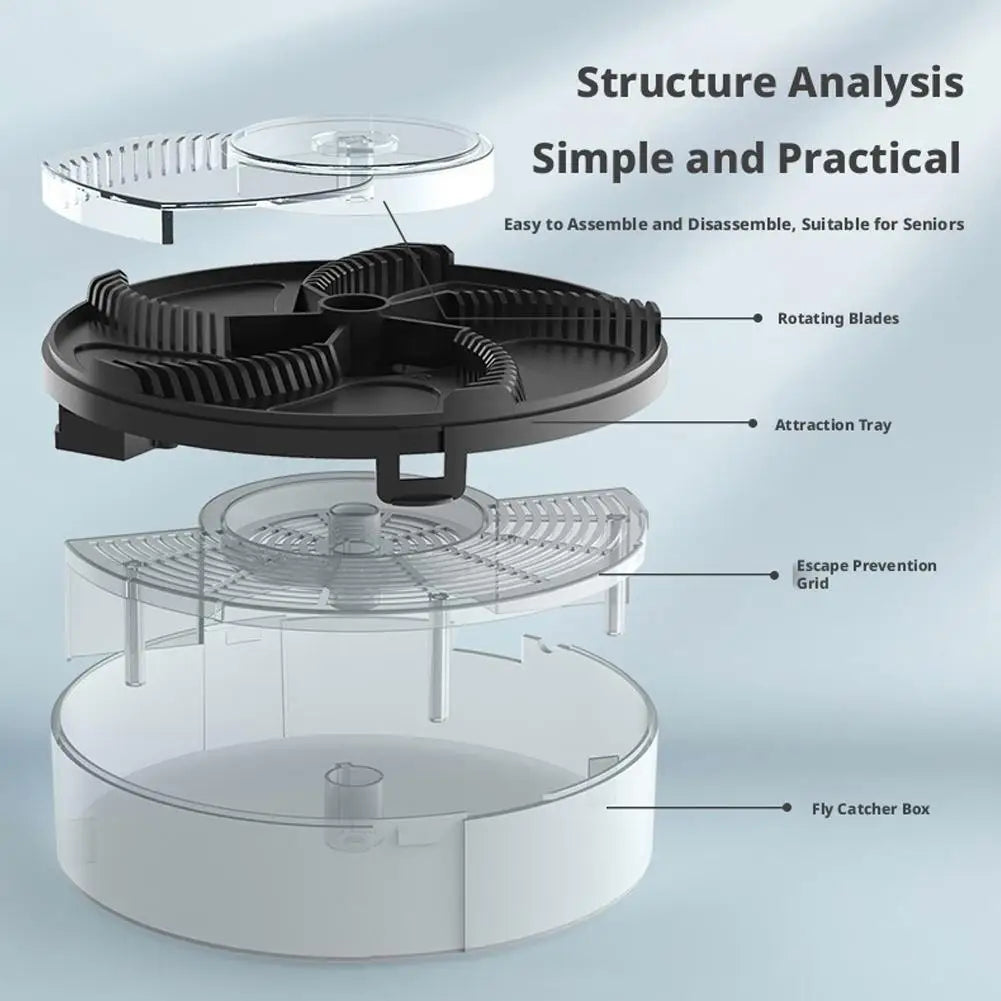 USB Electric Rotating Fly Trap – Quiet Indoor & Outdoor Catcher