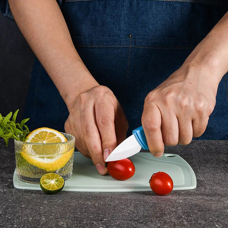 Ceramic Fruit Knife Set – Portable Mini Slicer with Cover