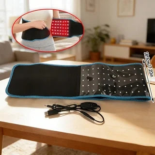 Electric Massage Belt with Red LED Light | Waist Comfort Belt