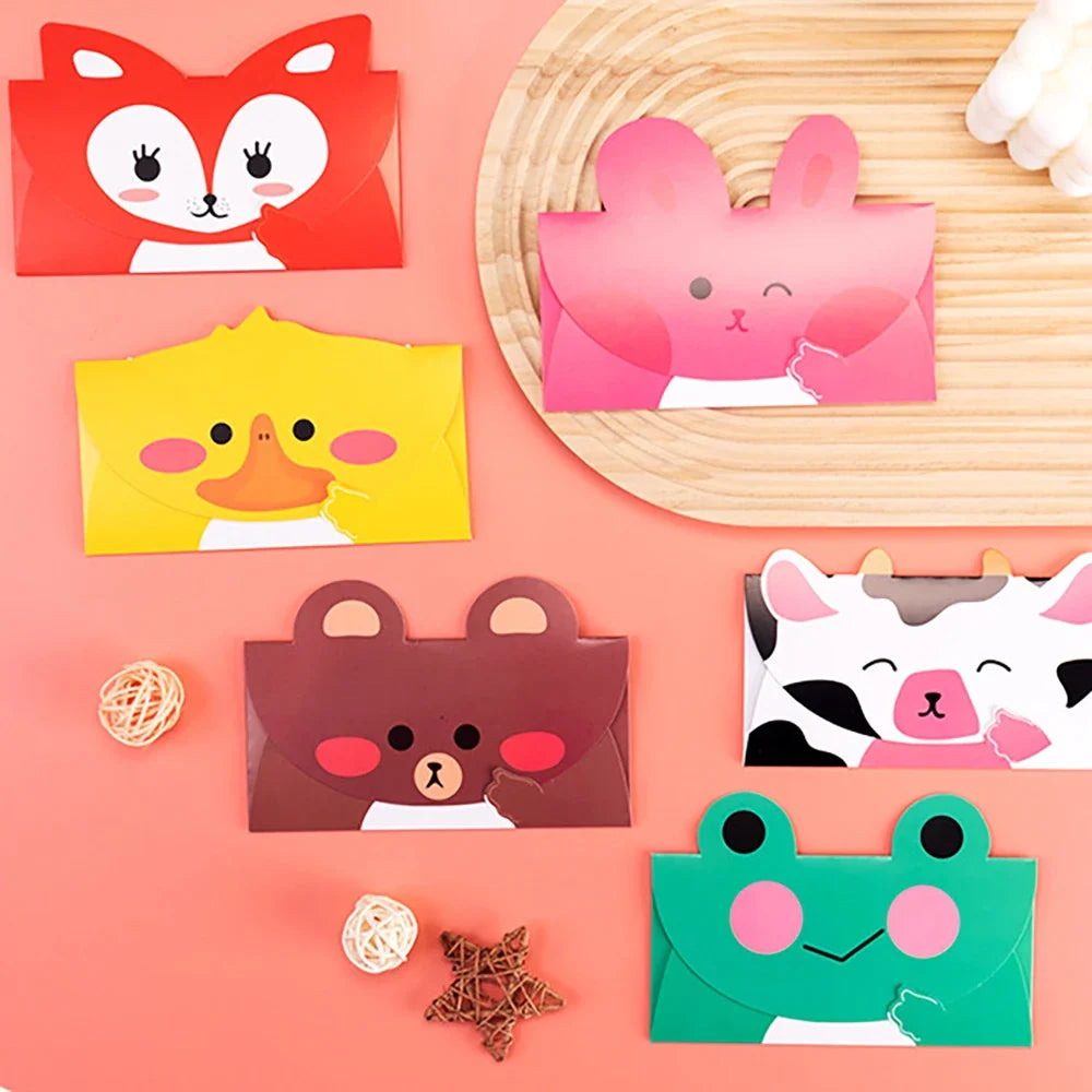 6 Sheets Korean Creative Festival Cartoon 3D Card Student Birthday