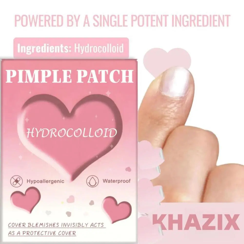 1080-Pc Heart-Shaped Hydrocolloid Pimple Patches for Teens