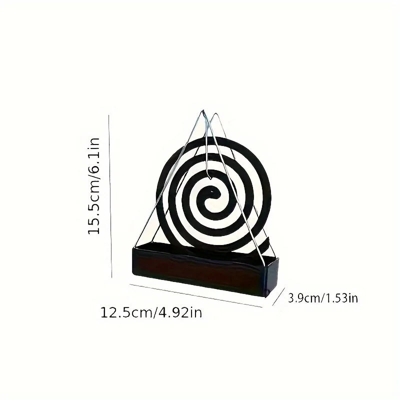 Metal Hanging Mosquito Coil Holder Triangular Ash Collector Stand