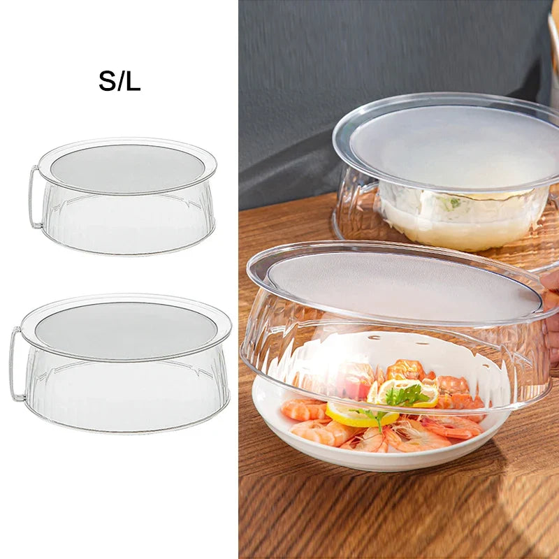 10-Inch Clear Microwave Food Cover Lid with Handle | Splash Guard