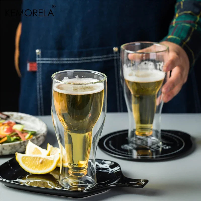 KEMORELA Wine Bottle Shaped Glass – Novelty Drinkware Cup