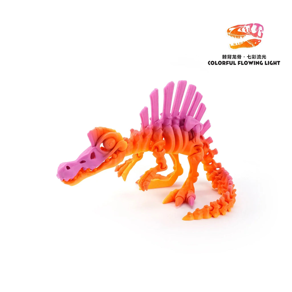 3D Printed Dinosaur Movable Echinosaurus Figurine Dragons Bone Model