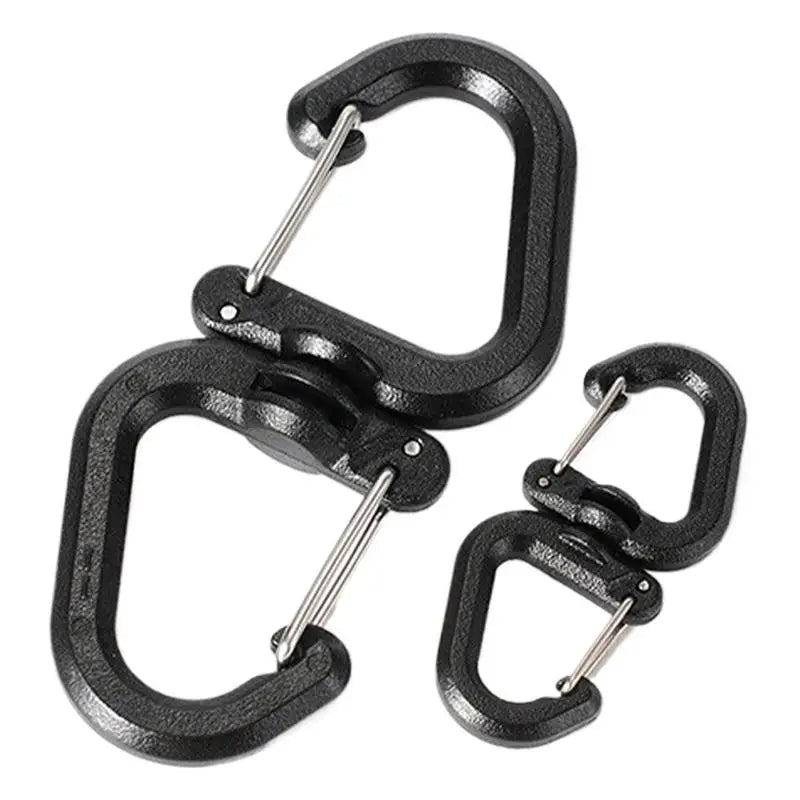 Outdoor Swivel Clip 360 Rotating Double Carabiner Portable S Chain
