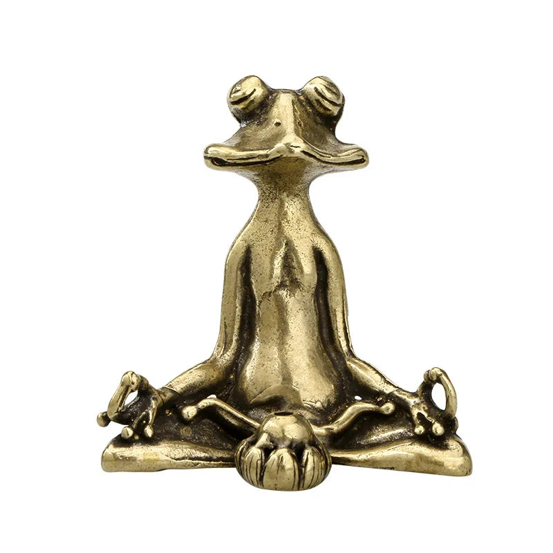 Zen Frog Bronze Statue – Incense Burner & Tea Pet Decor