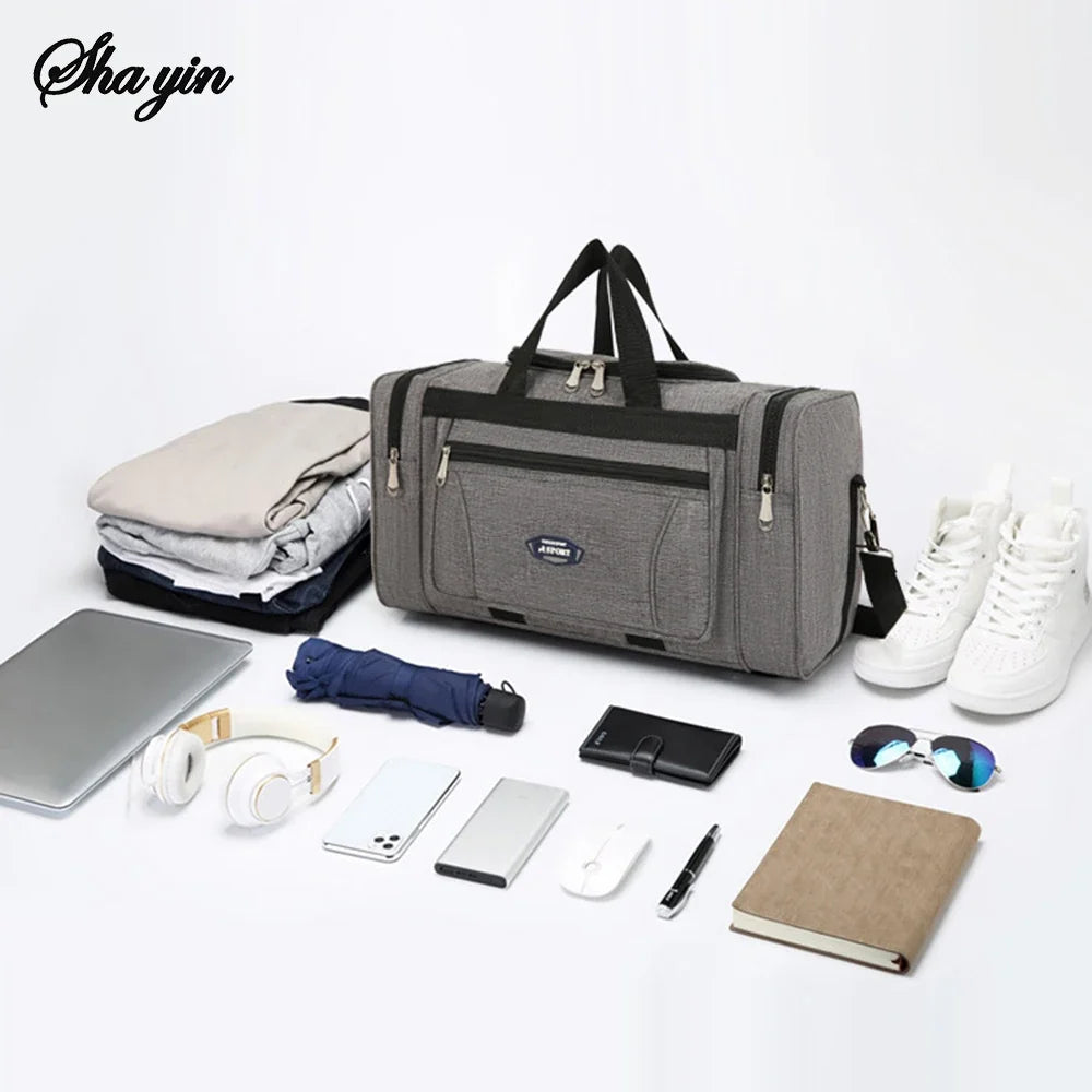 Men's Waterproof Oxford Duffle Bag | Large Travel Weekend Bag