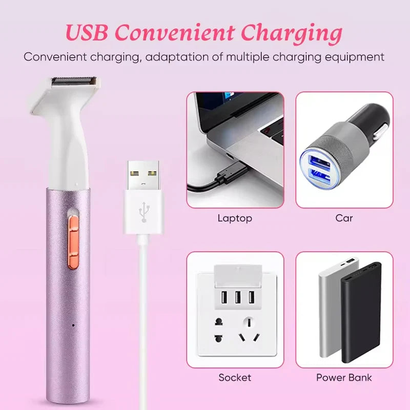 Rechargeable Portable Epilator – Face & Body Hair Trimmer